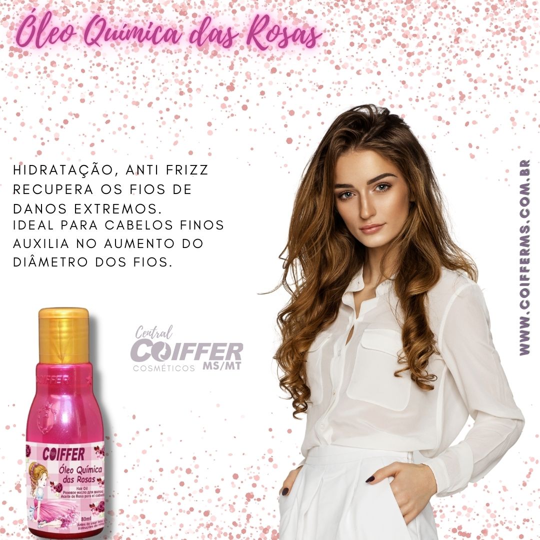 Óleo Química das Rosas  80 ml. Coiffer Cód.  3368