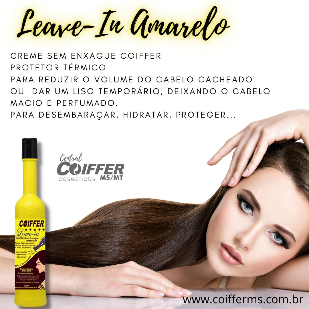 Leave-in  Amarelo 300 ml Coiffer  Cód. 1183
