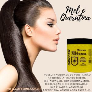 Máscara Mel e Queratina  500g. Coiffer  Cód. 1116