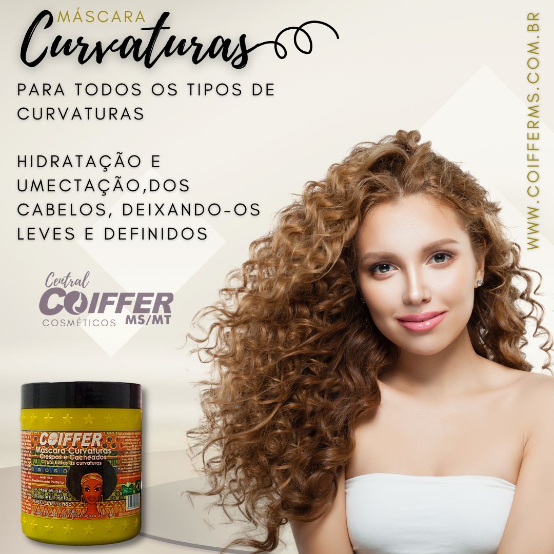 Máscaras  Curvaturas  Cresp/ Cacheado 500g. Coiffer Cód.  2822