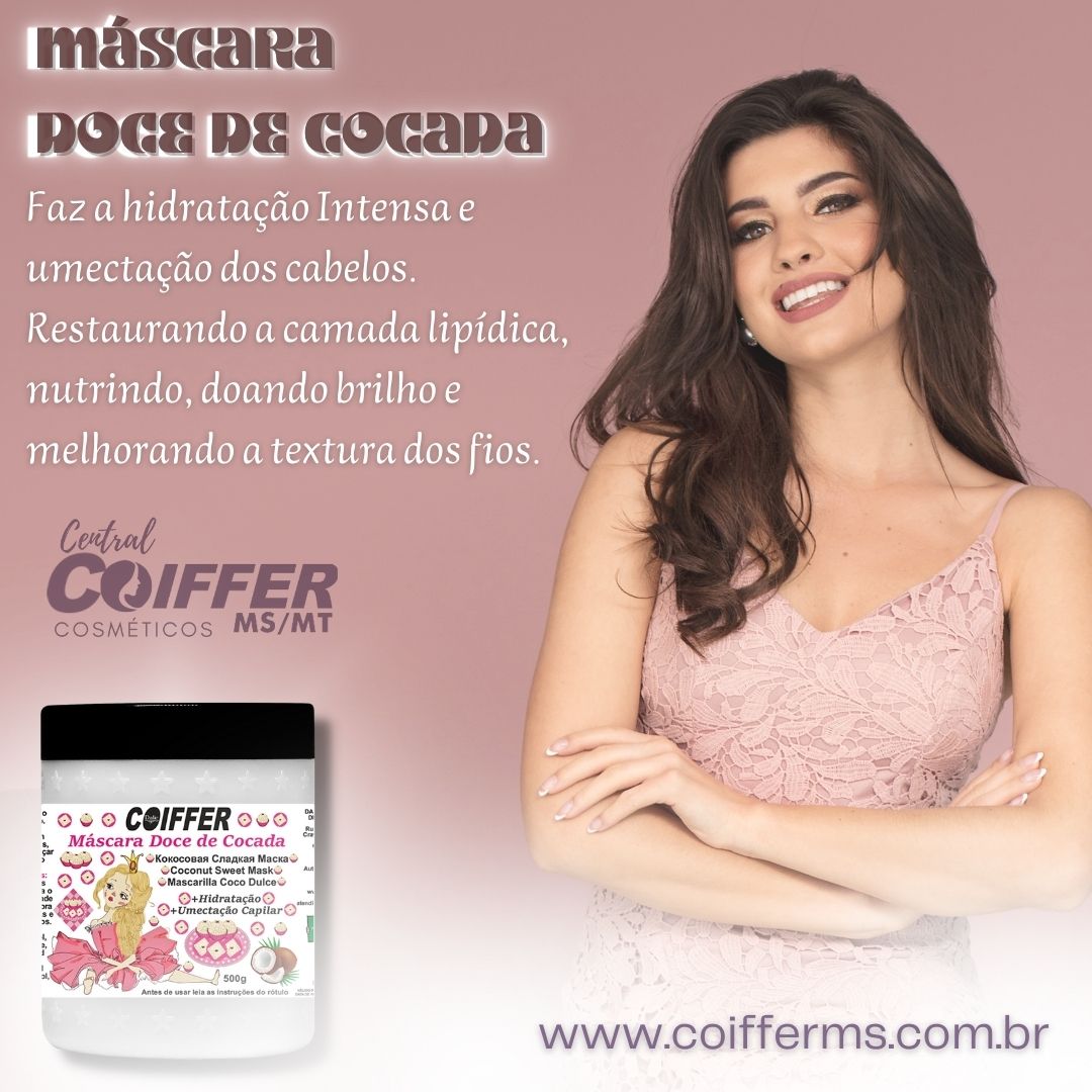 Máscara Doce de Cocada 500g. Coiffer Cód. 3326