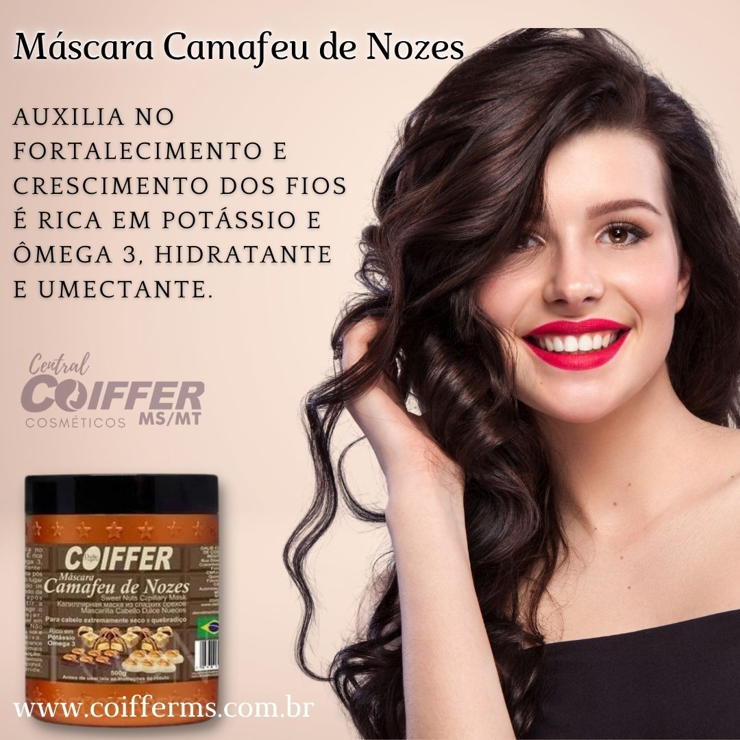 Máscara Camafeu de Nozes  500g. Coiffer Cód.  3048