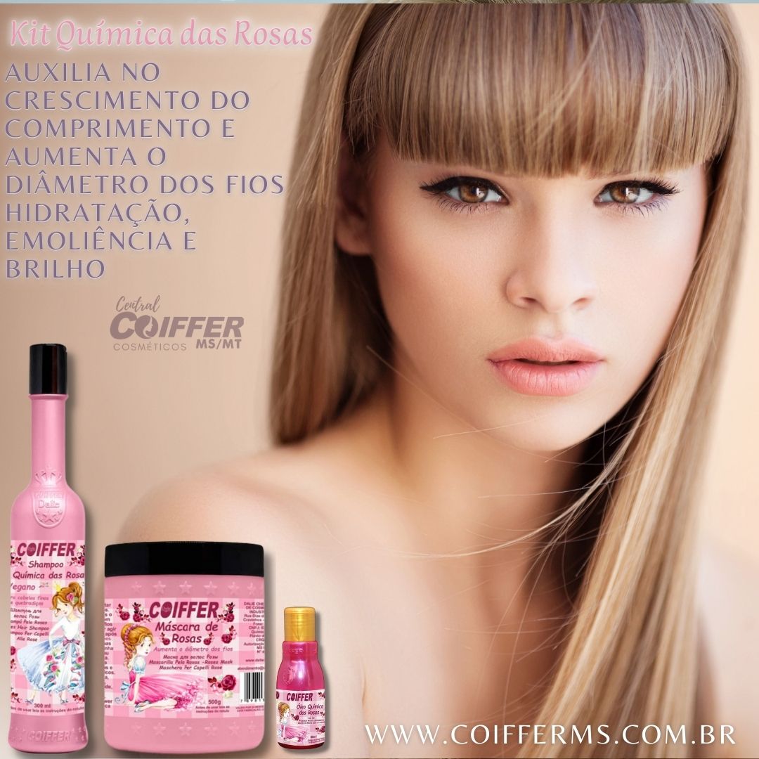 Kit Cliente Química das Rosas c/ 3 unid. Coiffer Cód. 3369