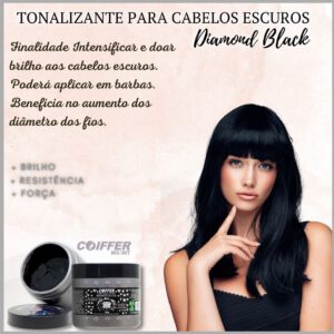 TONALIZANTE Diamond  Black 350g.  Coiffer Cód.  4307