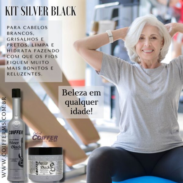 TONALIZANTE - Kit Cliente Silver Black c/ 2 unid. Coiffer  Cód. 4120