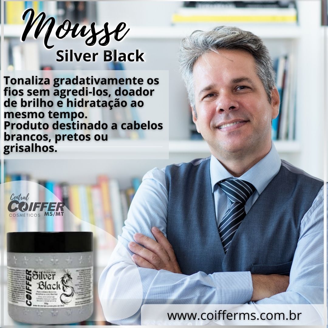 TONALIZANTE Mousse Silver Black 350g. Coiffer  Cód. 2278