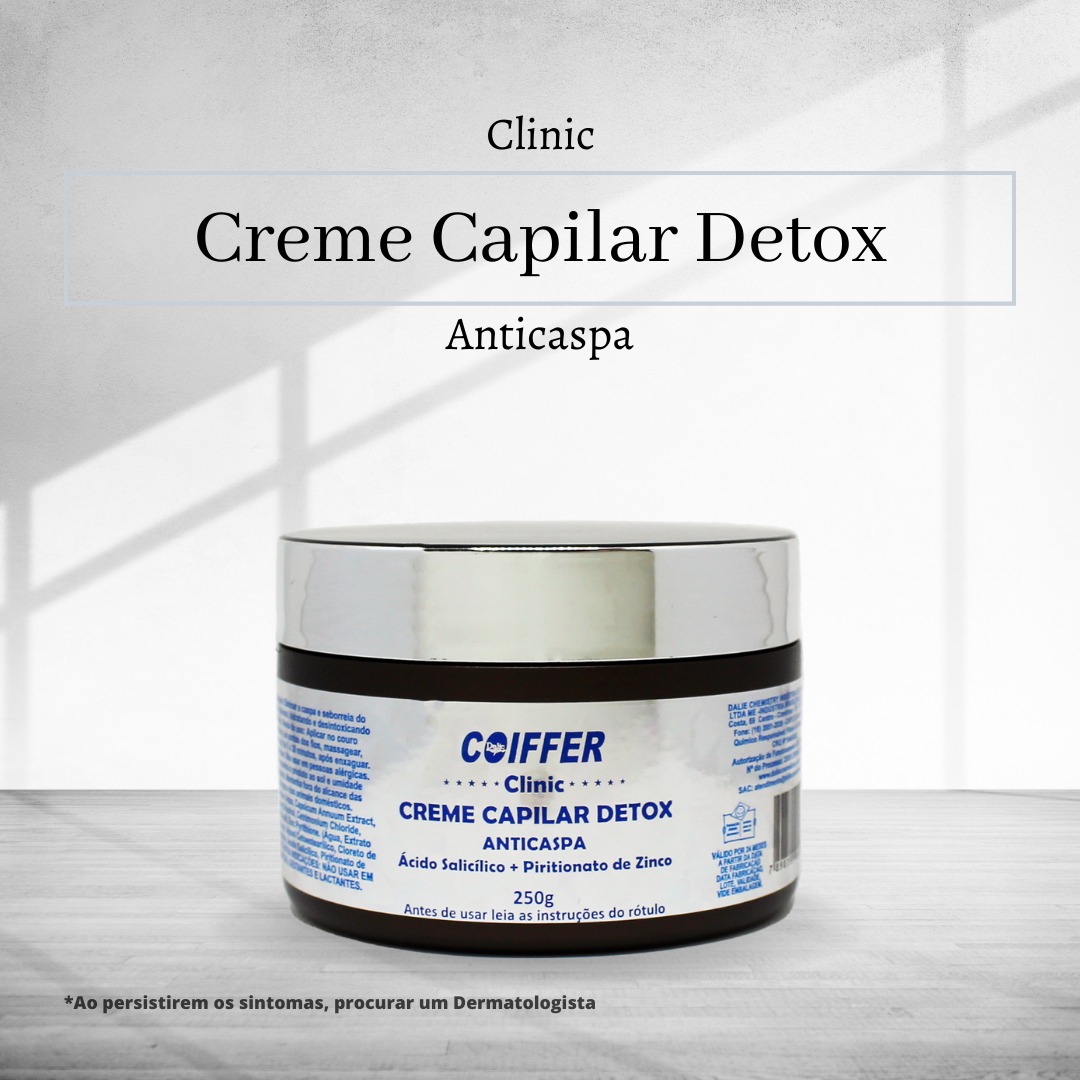 CREME CAPILAR DETOX 250g ( Anticaspa) Coiffer Cód. 4909