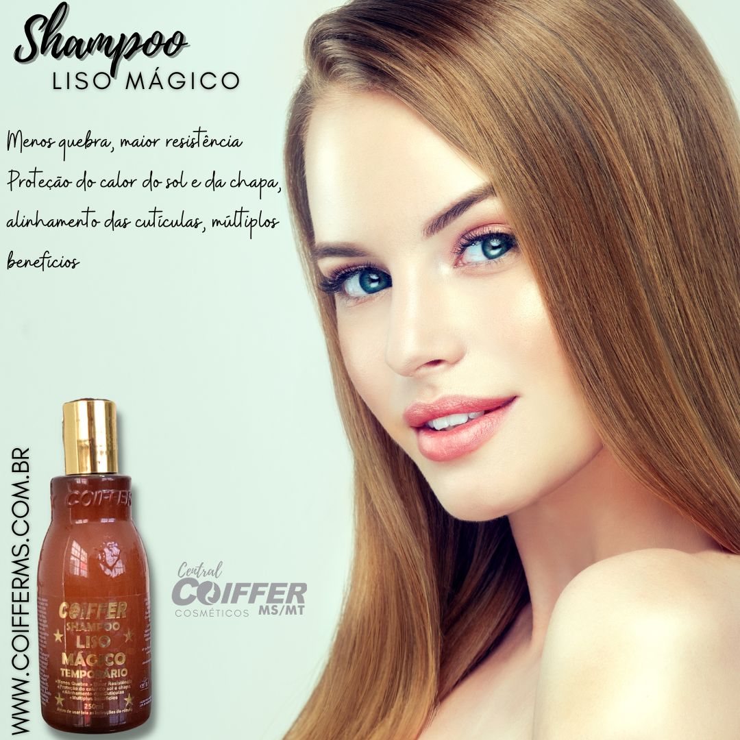 Shampoo Liso Mágico 250 ml. Coiffer Cód. 5020