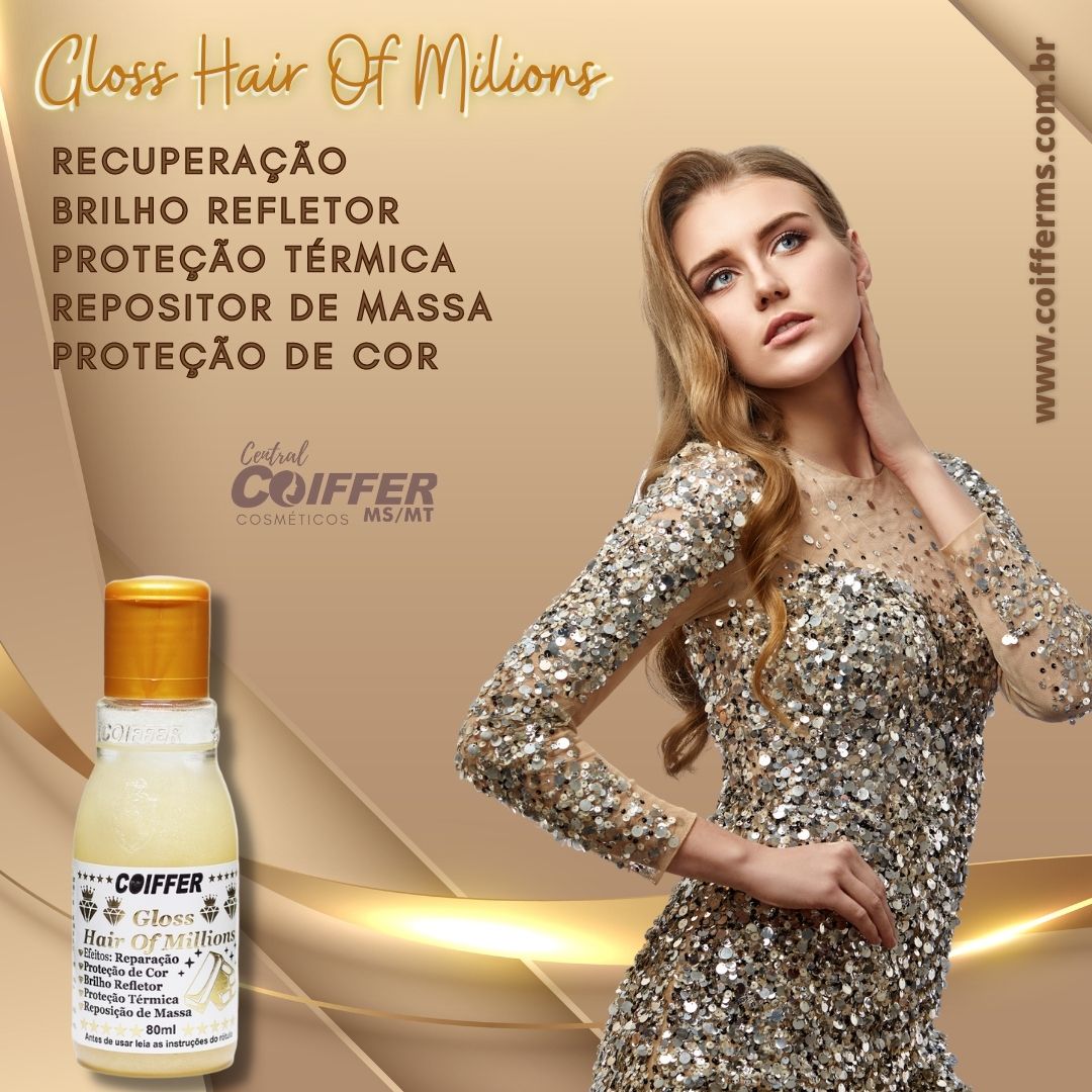 Gloss Hair Of Milions 80ML Coiffer 80 ml. Cód. 5213
