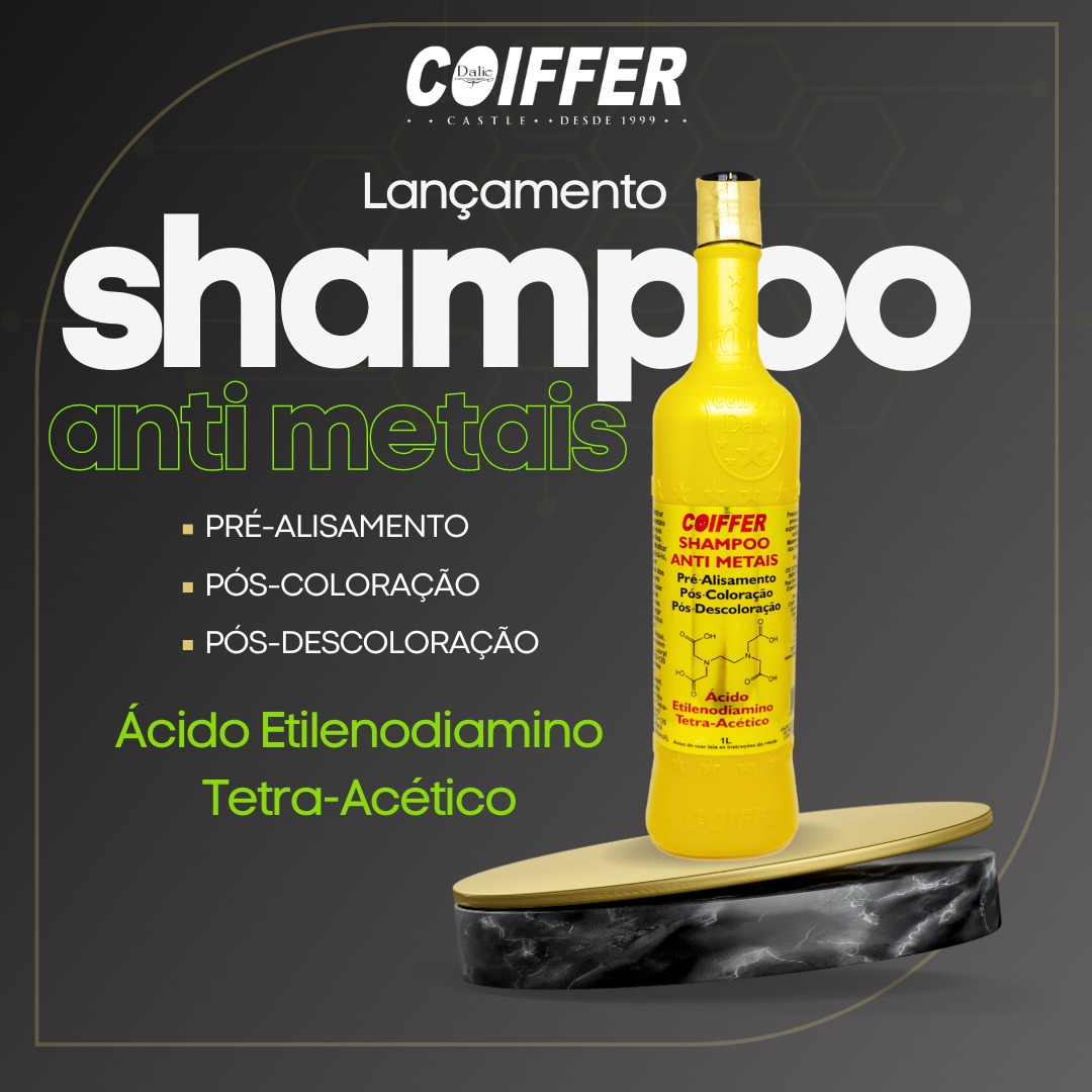 Shampoo Anti Metais Coiffer 1 lt. Cód. 5310