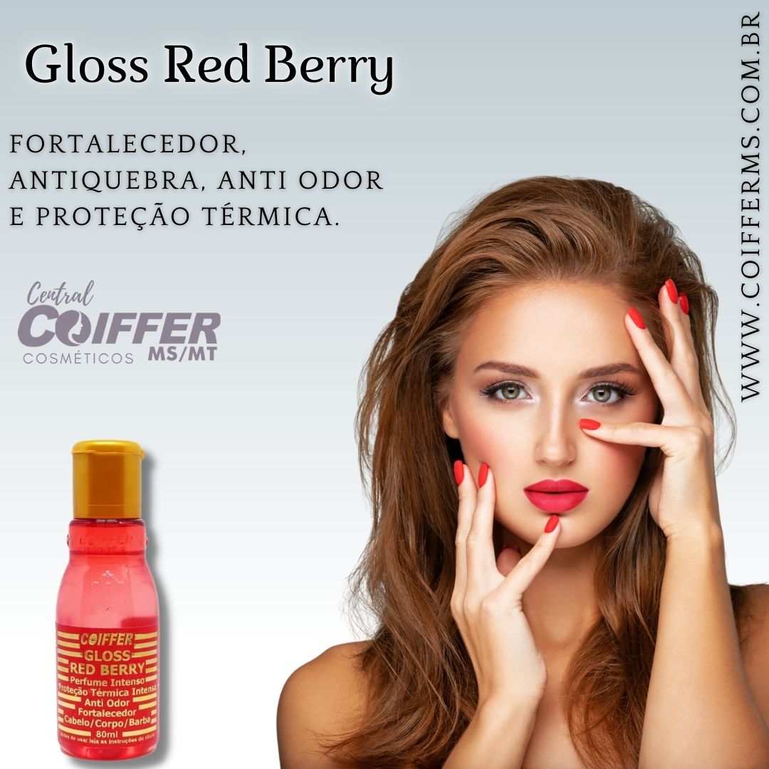 Gloss Red Berry 80 ml. Coiffer Cód. 5382