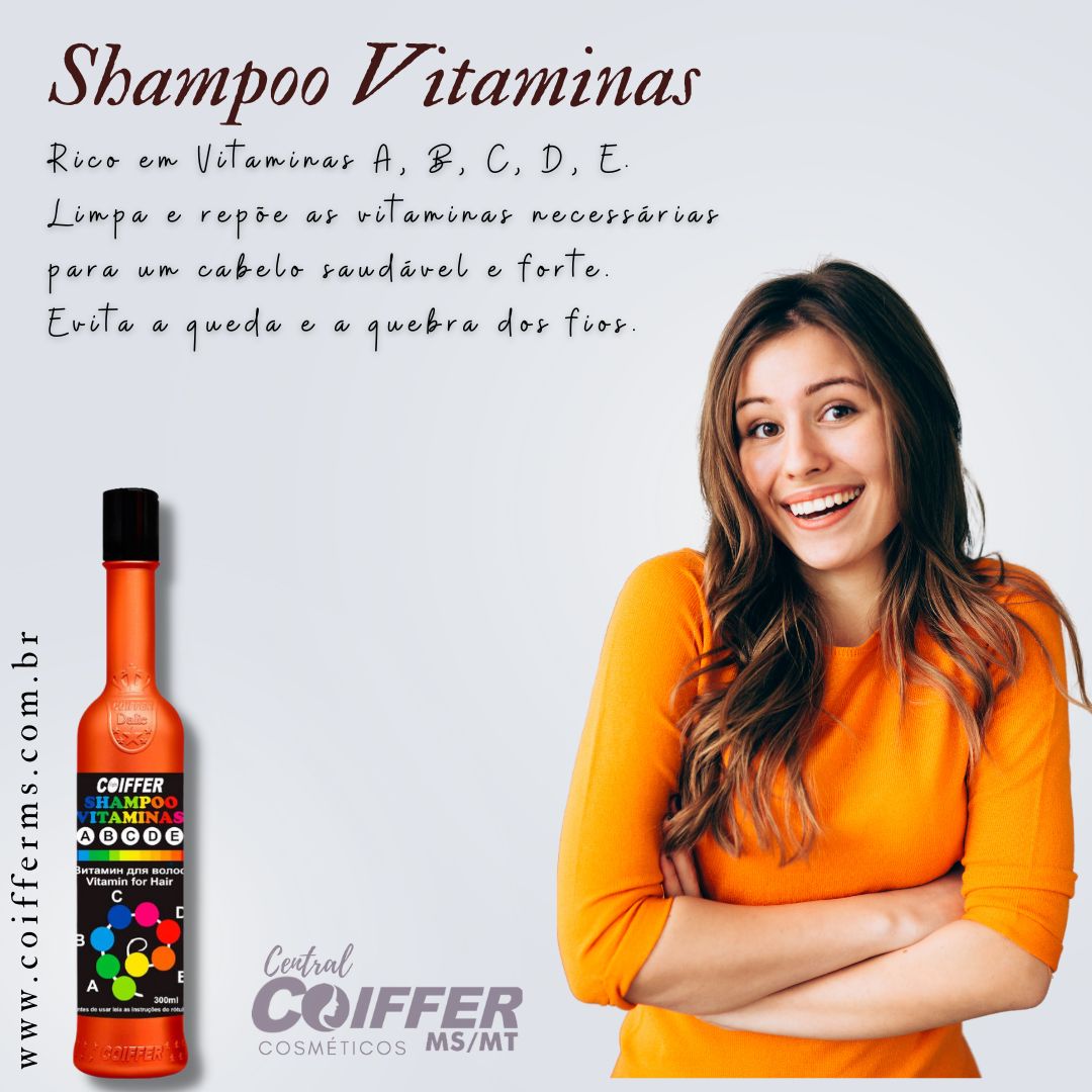 Shampoo Vitaminas 300ml. Coiffer  Cód. 3819