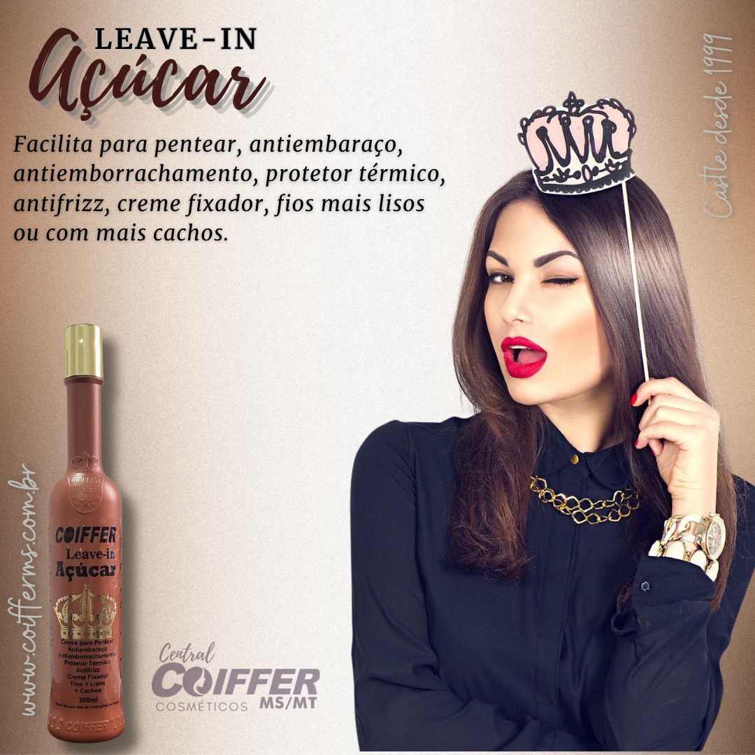 Leave-in Açúcar 300 ml Coiffer Cód. 5705