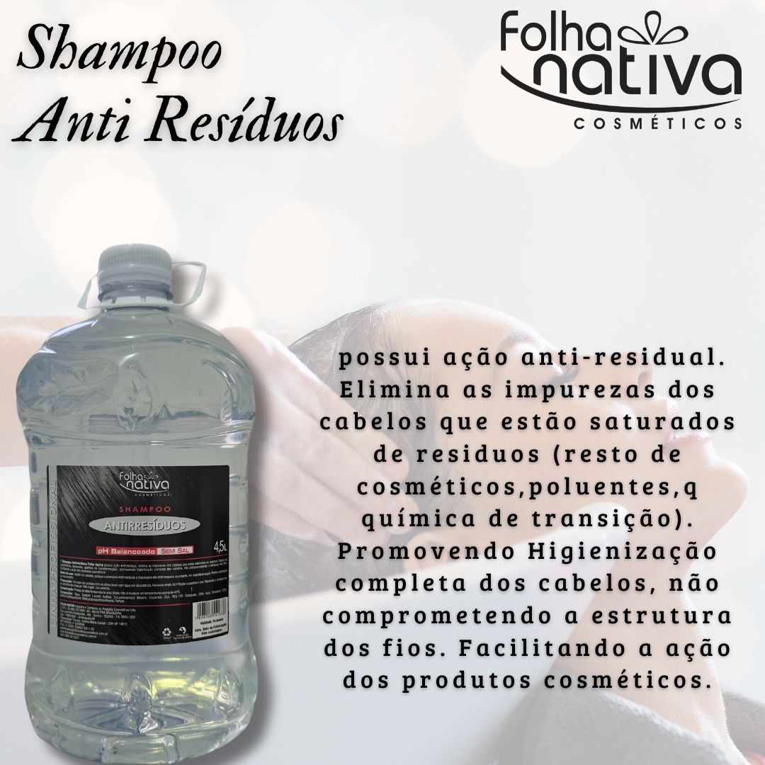 Shampoo Anti Resíduos Folha Nativa 1,990L Cód. 18001  $45,00