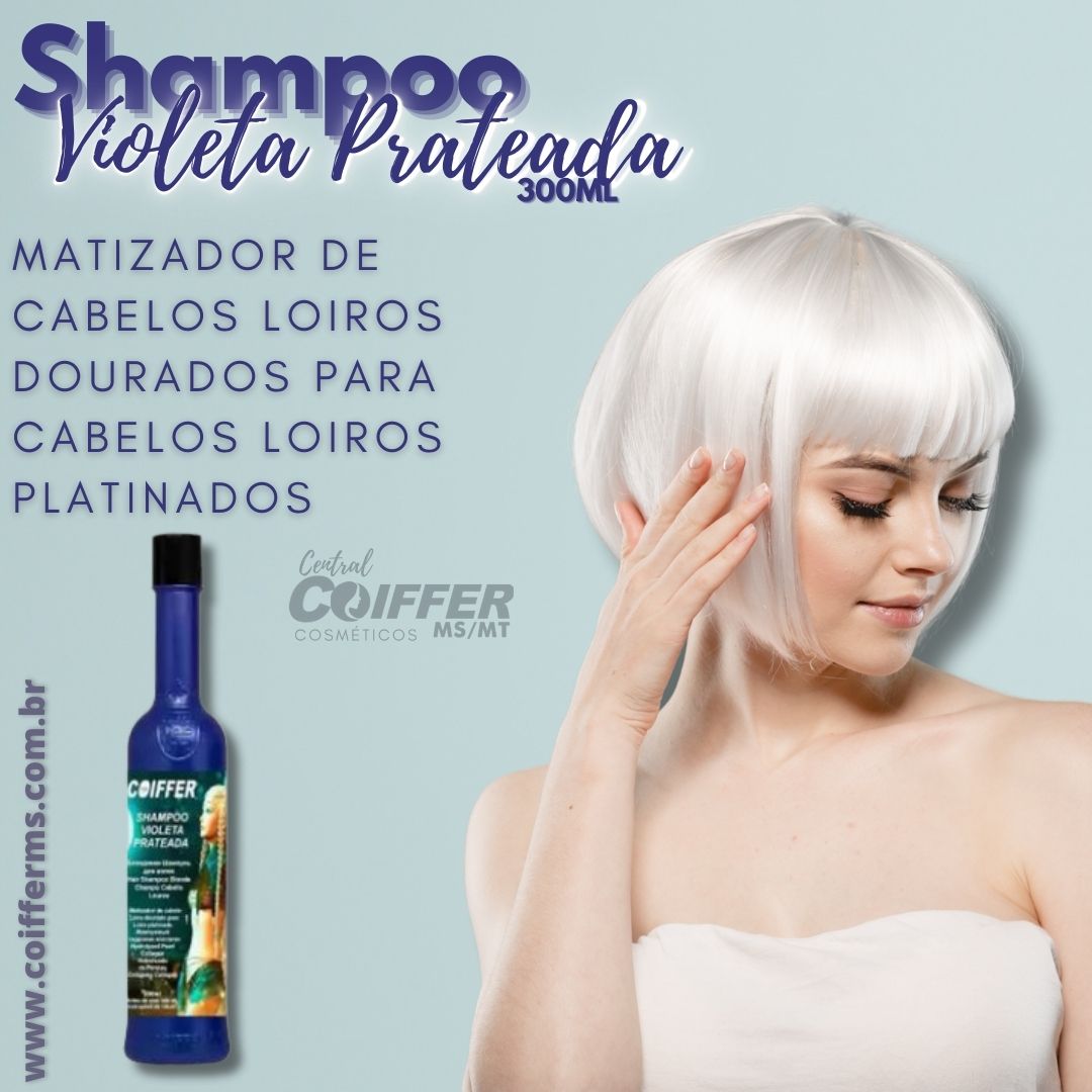 Shampoo Violeta Prateada 300 ml. Coiffer Cód. 3187