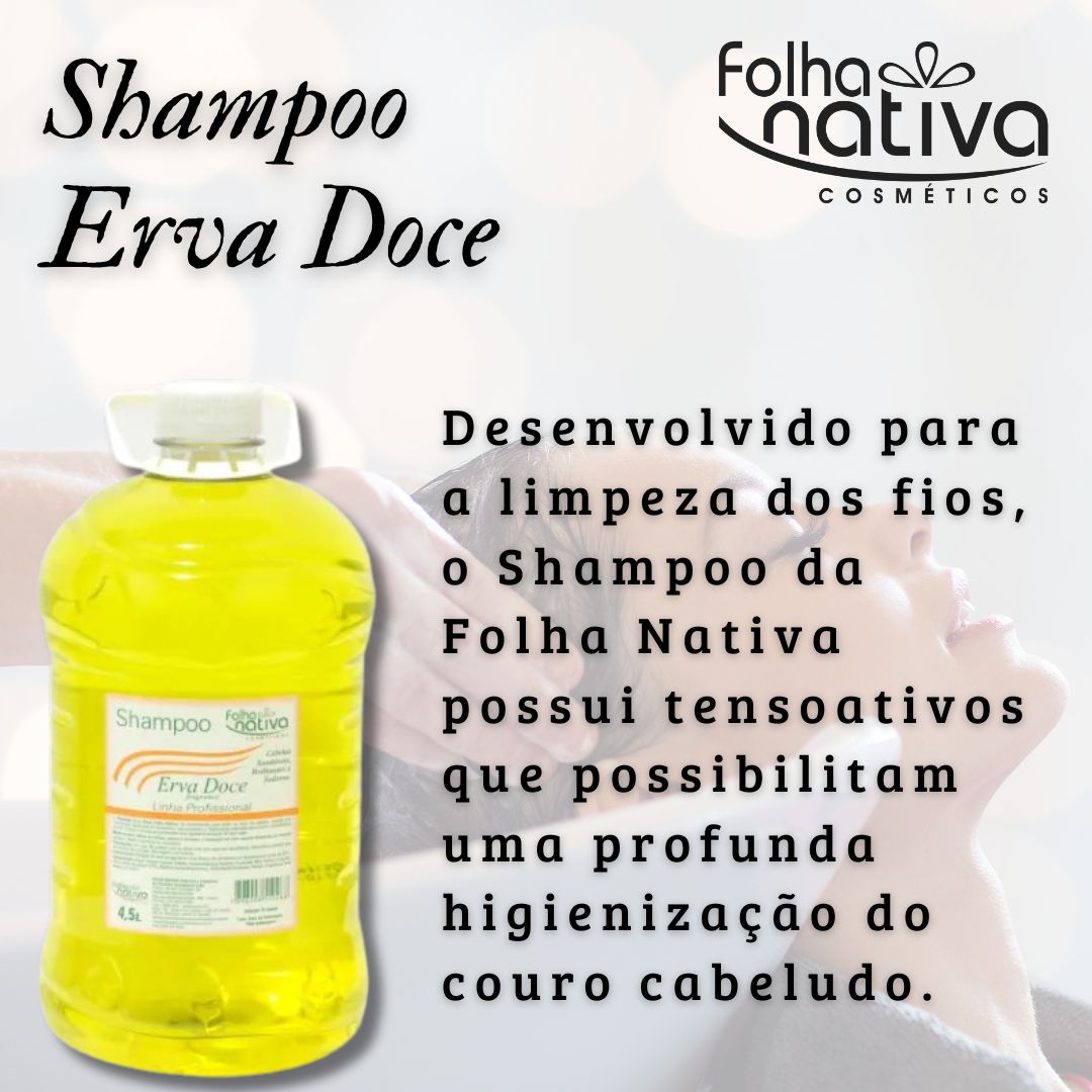 Shampoo Erva Doce 4,5lt. Folha Nativa – Cód: 2010 R$ 45,00