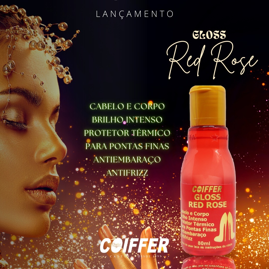 Gloss Red Rose 80 ml. Coiffer Cód. 5378