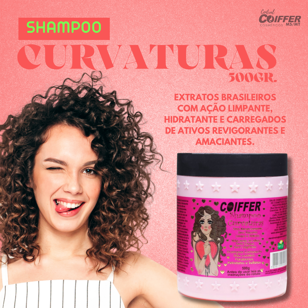 Shampoo Curvaturas 500gr. Coiffer Cód. 5195